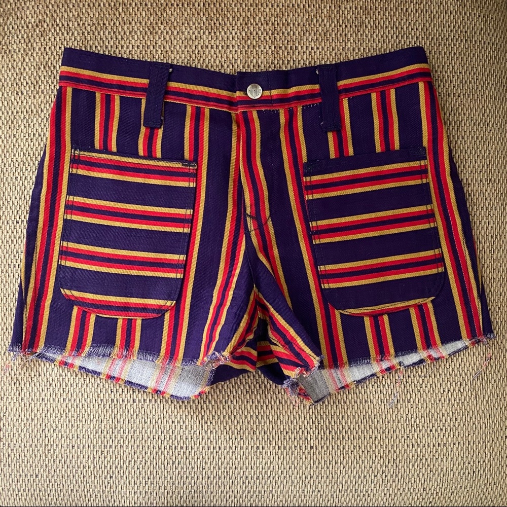 Vintage 1970s Striped Cut-off Shorts